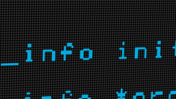 Hacker Code Running Down a Computer Screen Terminal 2