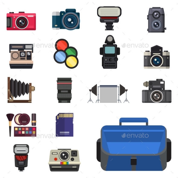 Camera Photo Optic Lenses Set Different Types - Media Technology