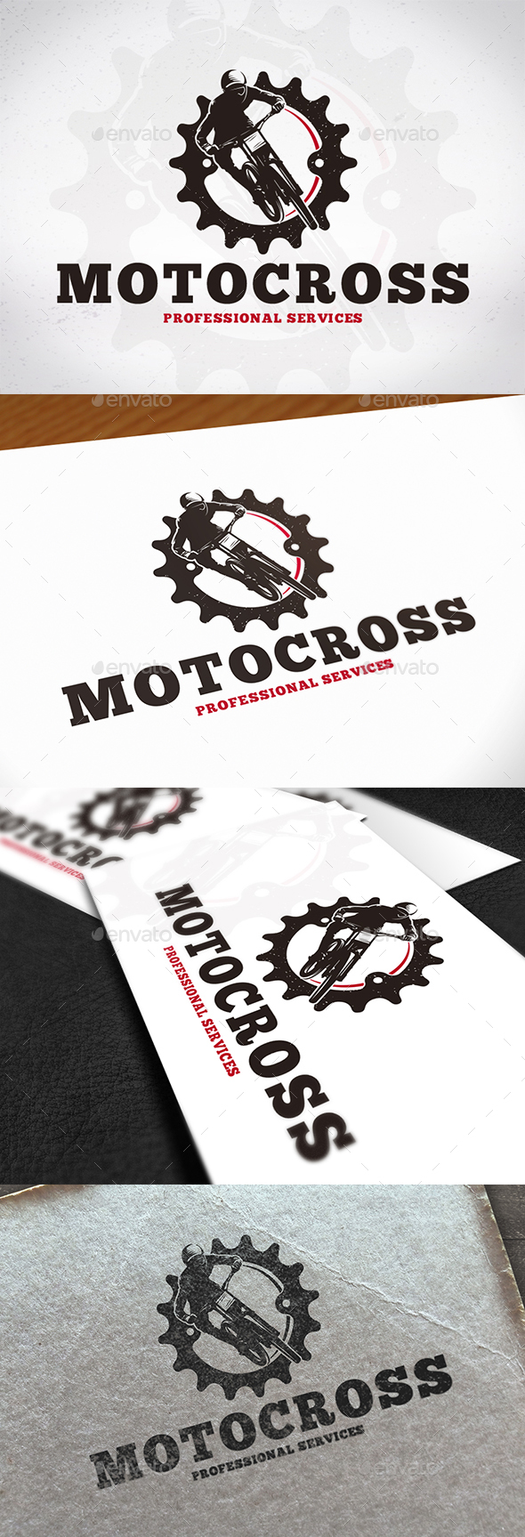 Motocross Gear Creative Logo - Sports Logo Templates