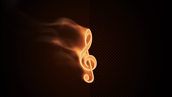 Fire Flame Music Note