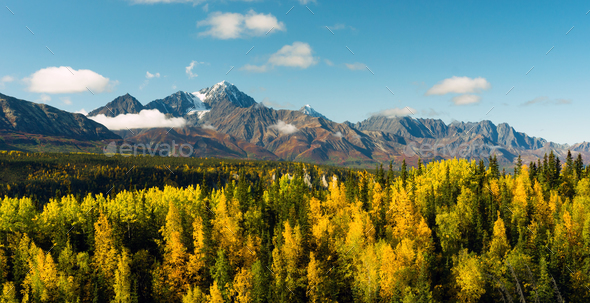High Snow Covered Peaks Chugach Mountain Range Alaska Stock Photo by Christopher_Boswell