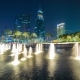 Night Fountain in the Business District of Dubai, UAE - VideoHive Item for Sale
