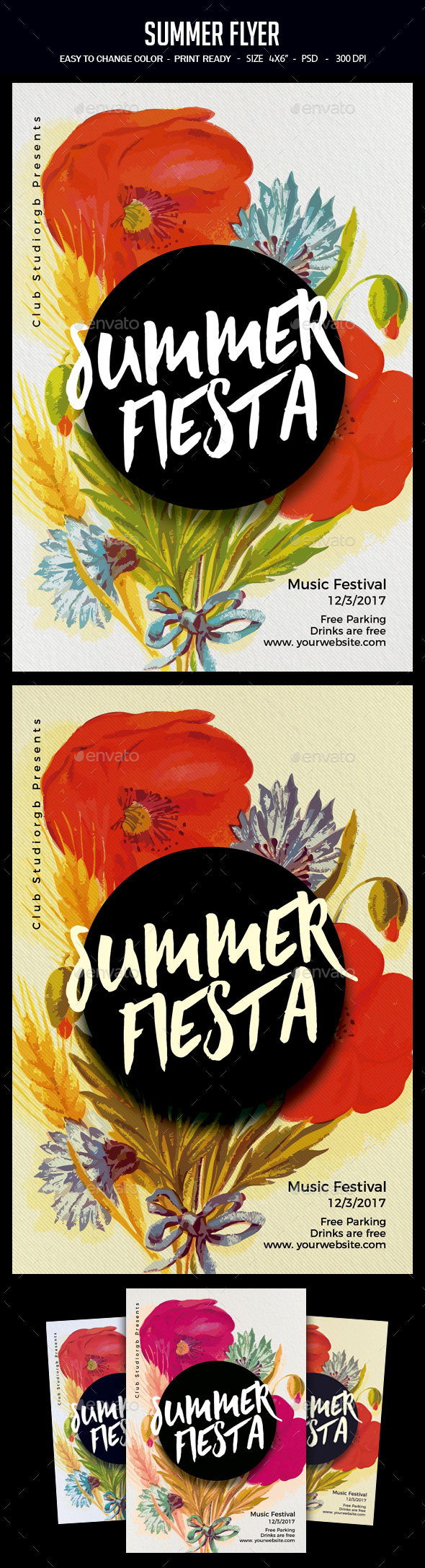 Summer Flyer - Clubs & Parties Events