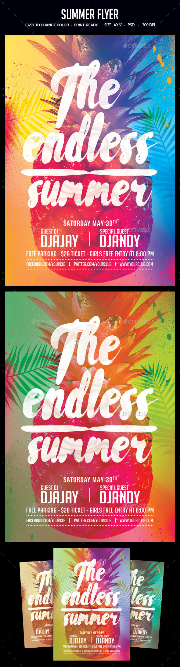 Summer Flyer - Clubs & Parties Events