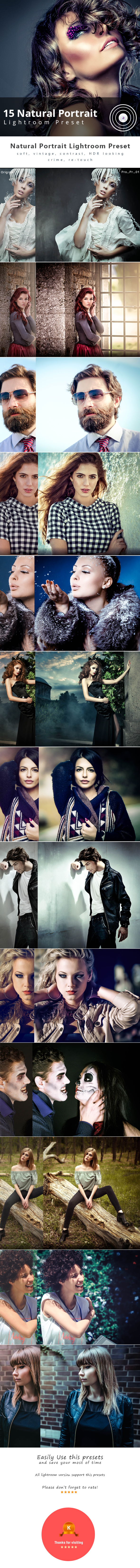15 Natural Portrait Lightroom Preset - Portrait Lightroom Presets