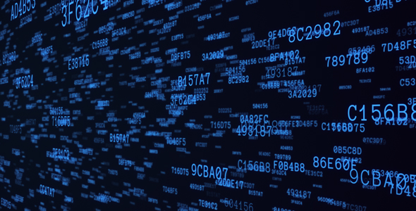 Hexadecimal Code Strokes Blue Background alt