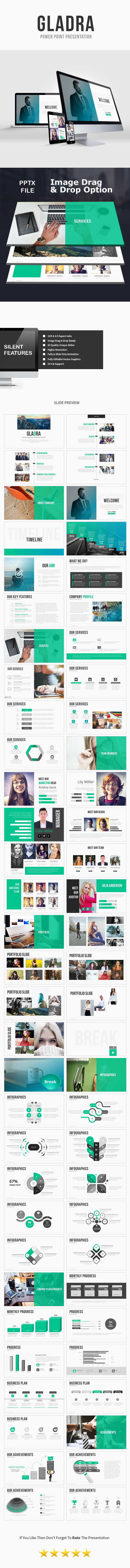 Gladra Power Point Presentation Template - Business PowerPoint Templates
