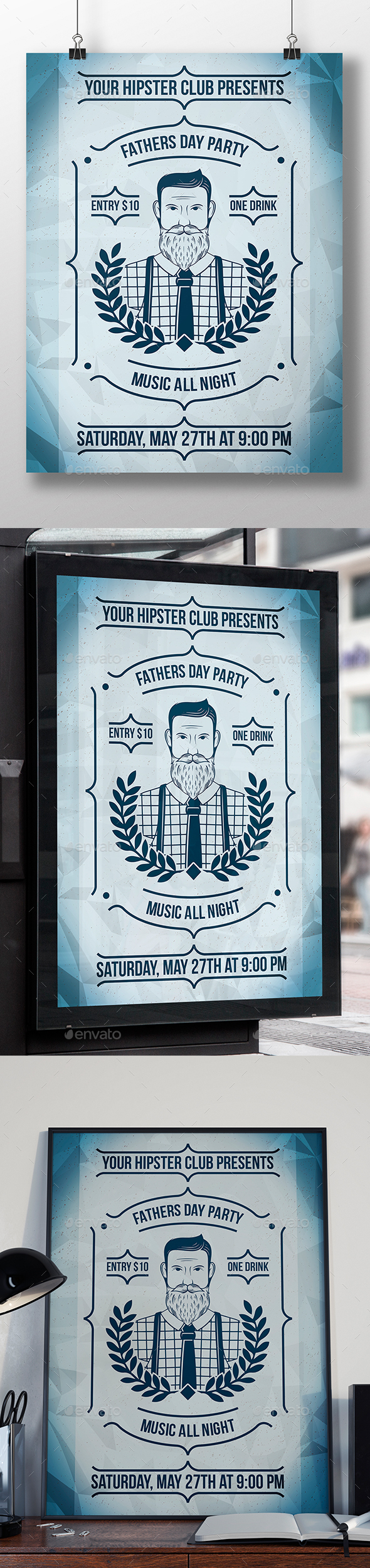 Fathers Day Poster Template - Clubs & Parties Events