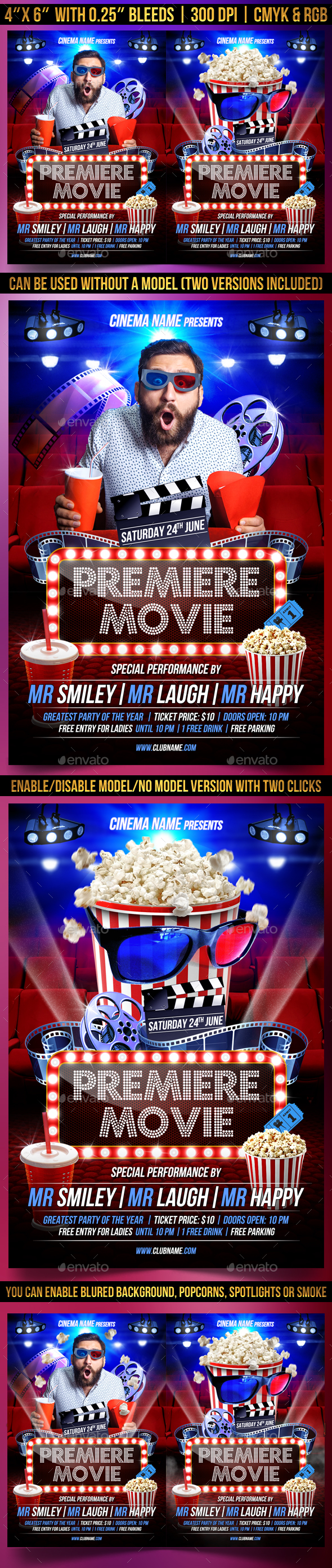 Premiere Movie Flyer - Clubs & Parties Events
