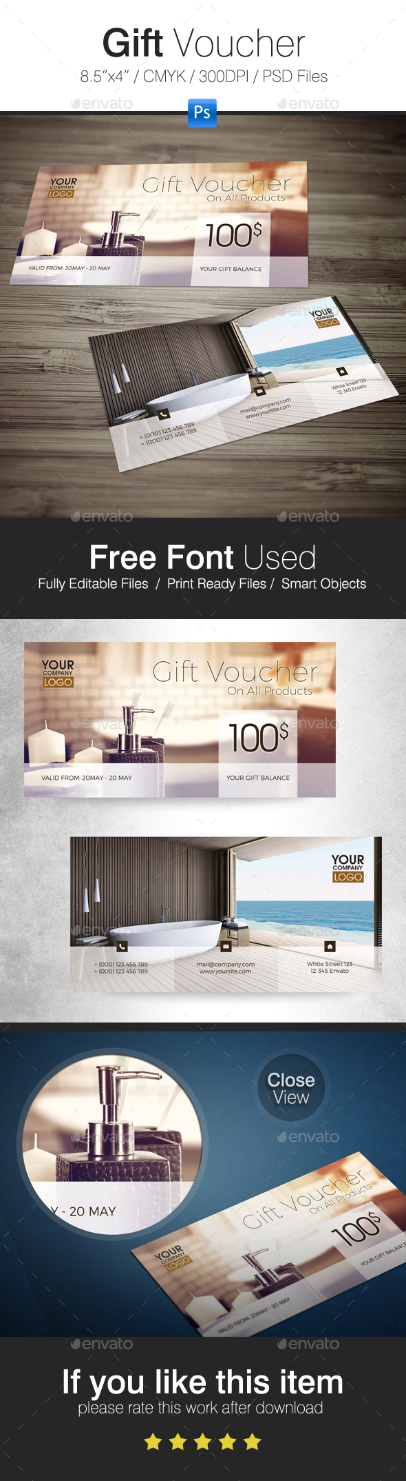 Gift Voucher - Cards & Invites Print Templates