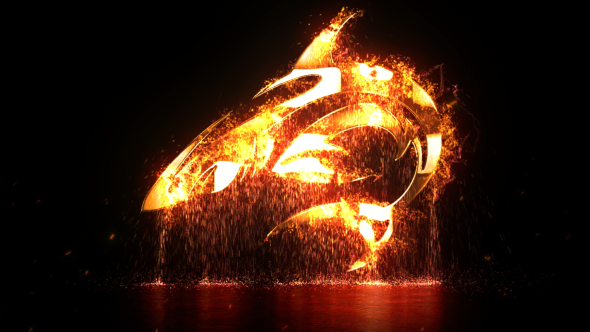 Burning Particles Logo Opener