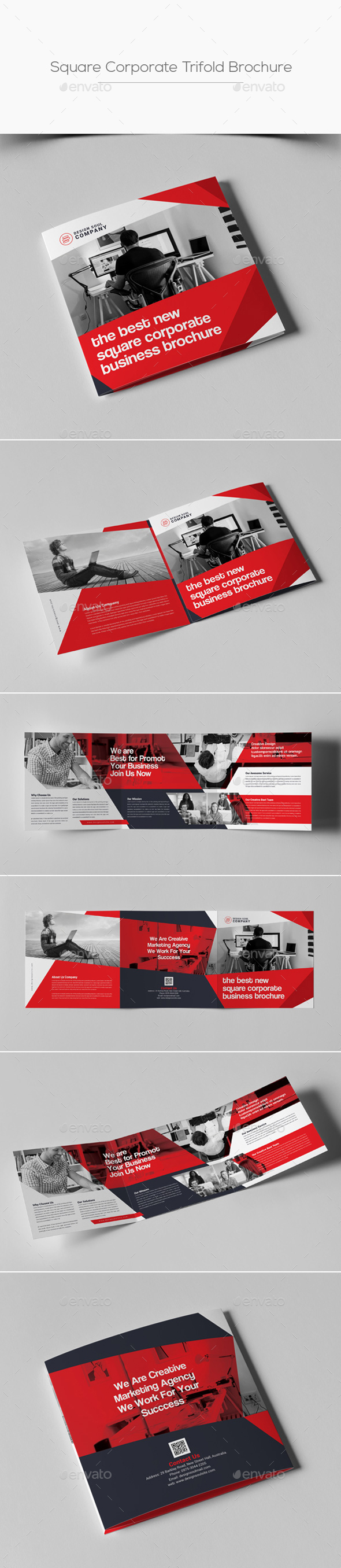 Square Trifold Brochure - Corporate Brochures
