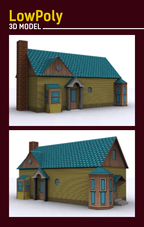 Lowpoly 3D House - 3Docean 20221679