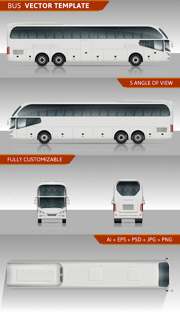 Coach Bus Vector Template