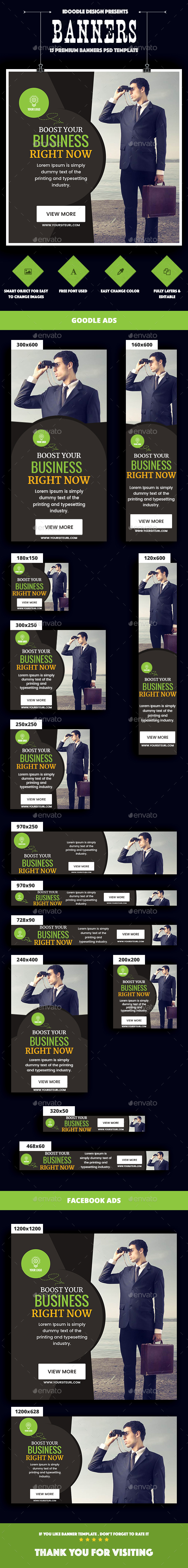 Multipurpose, Business, Corporate Banners Ad - Banners & Ads Web Elements