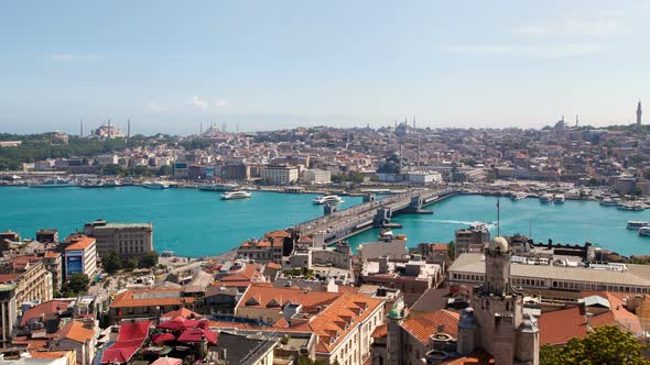 Istanbul Turkey Cityscape on the Old Town Timelapse alt
