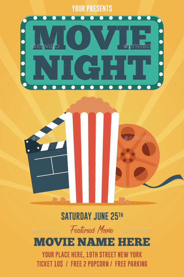 Movie Night Flyer by bonezboyz9 | GraphicRiver