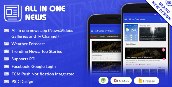 All In One News App - CodeCanyon Item for Sale