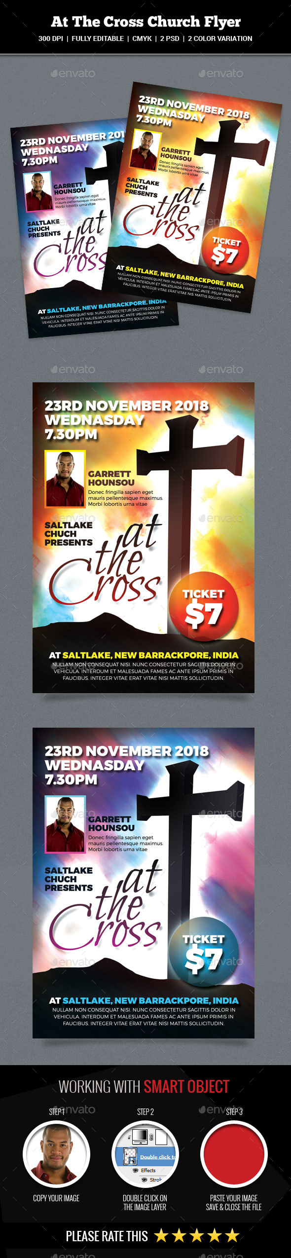 At The Cross Church Flyer - Church Flyers