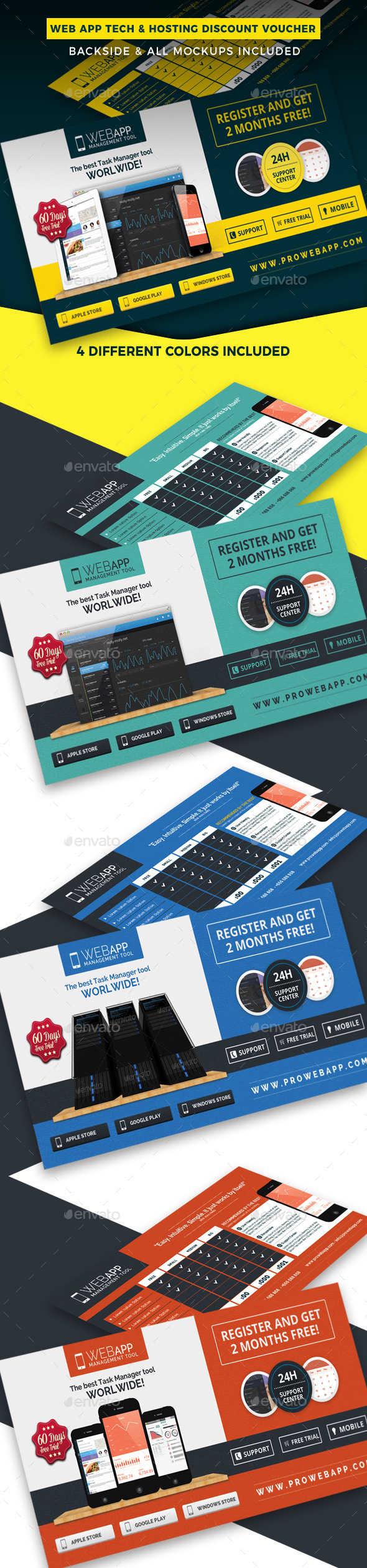 Web App Tech and Hosting Voucher Template - Loyalty Cards Cards & Invites