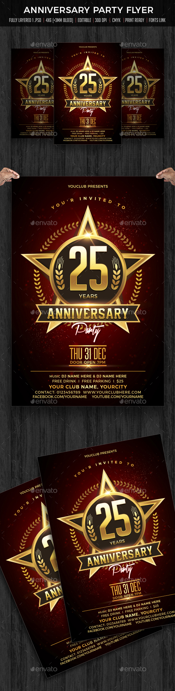 Anniversary Party Flyer - Events Flyers