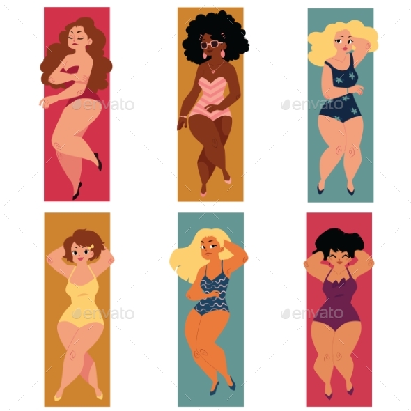 Plus Size Curvy Women - People Characters
