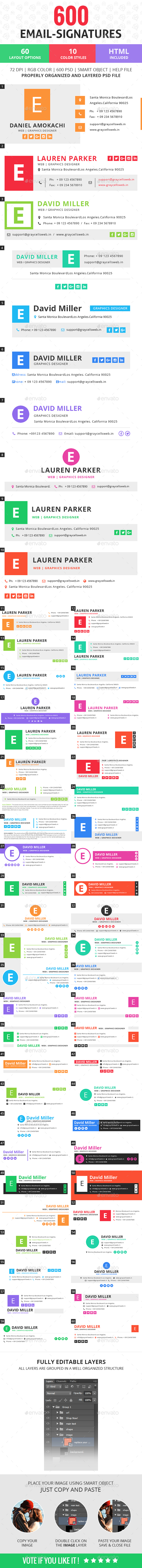 600 Email Signature - Miscellaneous Social Media