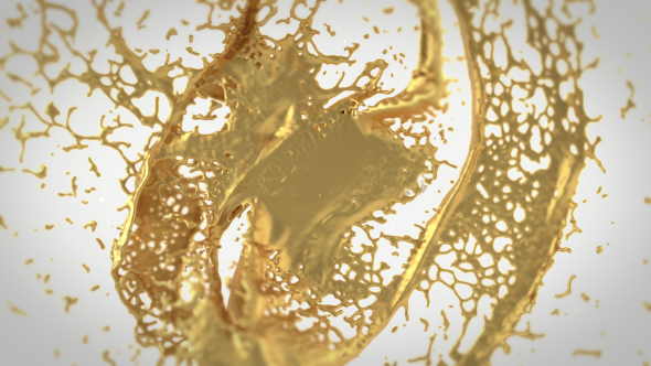 Splashing Gold Logo - VideoHive 20228649