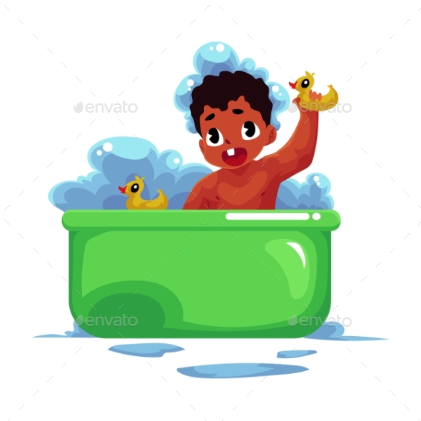 Baby in Bath - People Characters