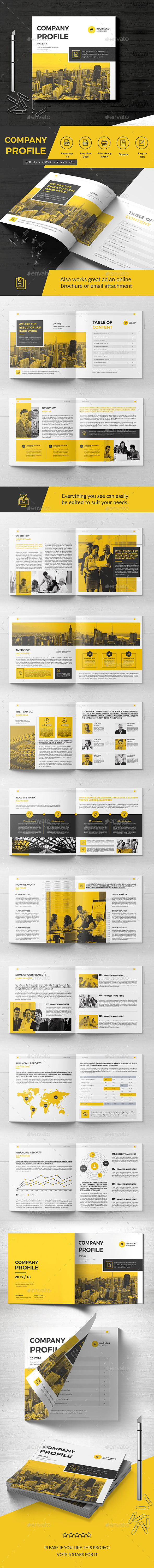 Square Company Brochure 22 Pages - Corporate Brochures
