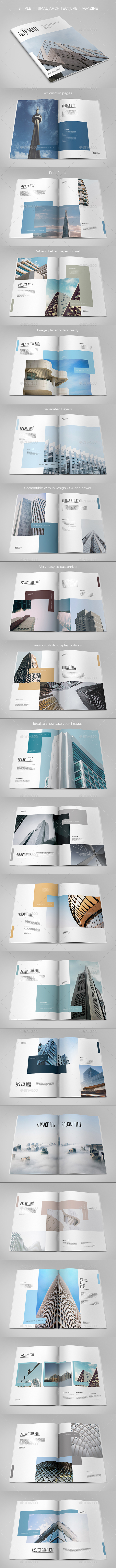 Simple Minimal Architecture Magazine - Magazines Print Templates