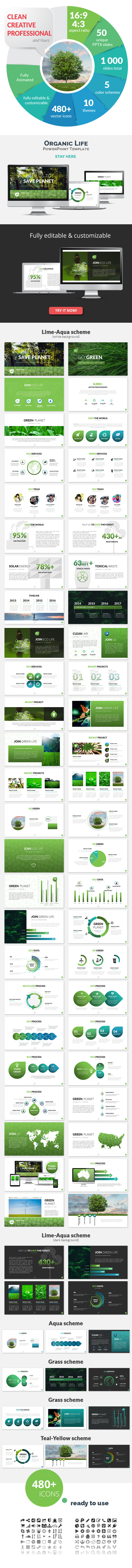 Organic Life PowerPoint Presentation Template - PowerPoint Templates Presentation Templates