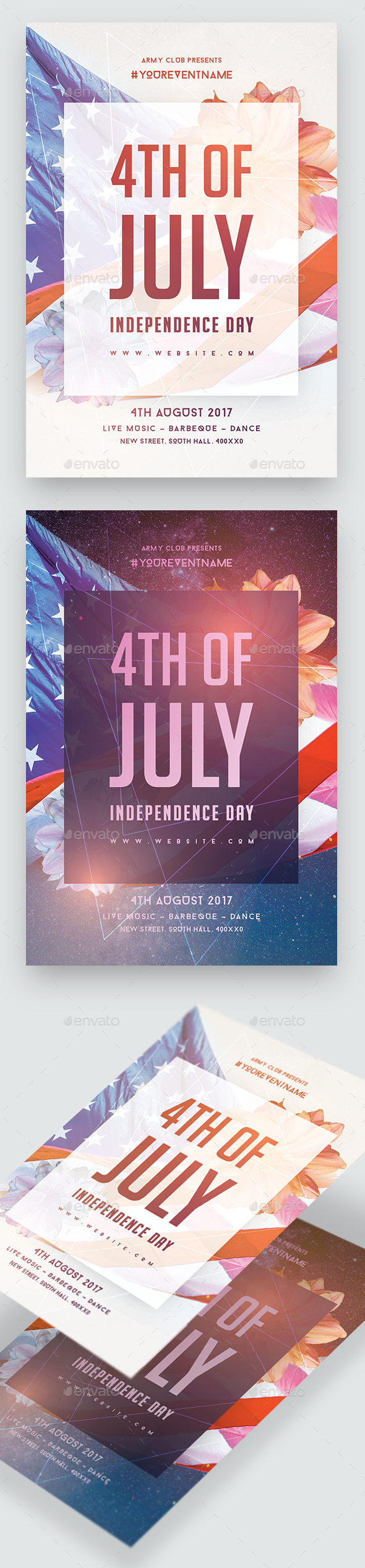 4th of July Celebration Flyer - Clubs & Parties Events