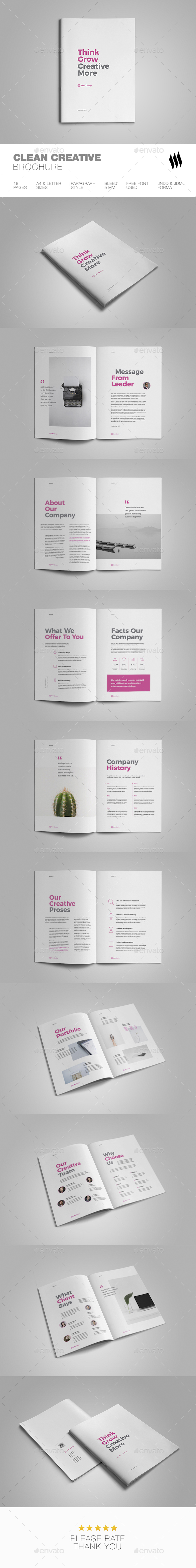Clean Creative Brochure - Brochures Print Templates
