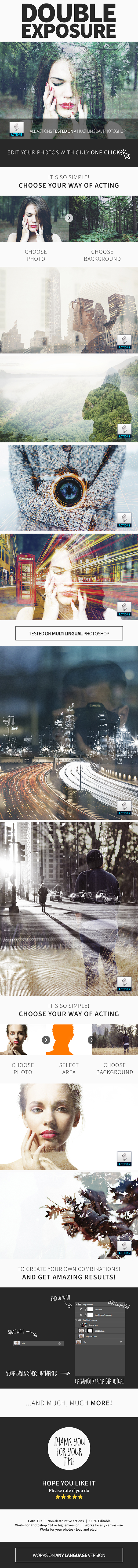 Double Exposure Actions - Photo Effects Actions