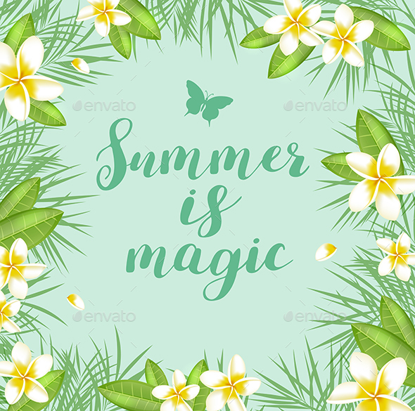Green Summer Tropical Background - Seasons Nature