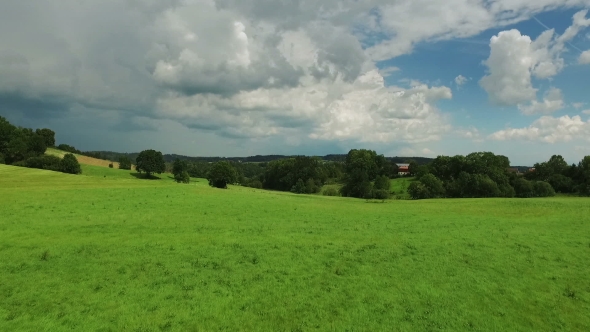 Aerial Drone Footage - Flying Over Hills