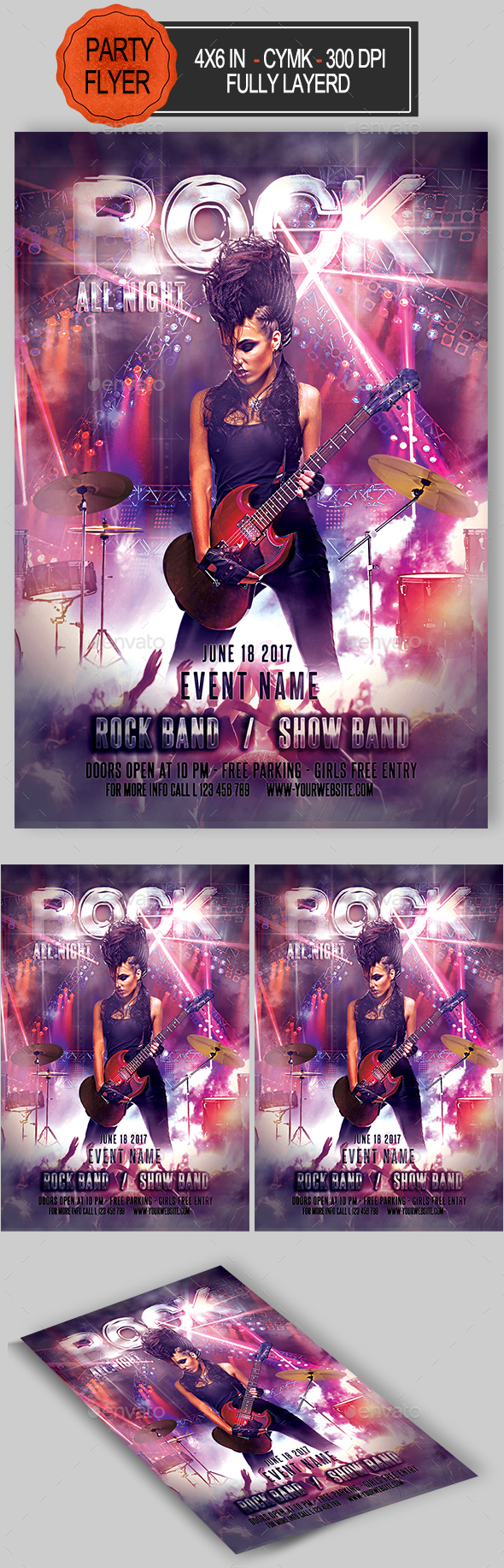 Rock Flyer - Clubs & Parties Events