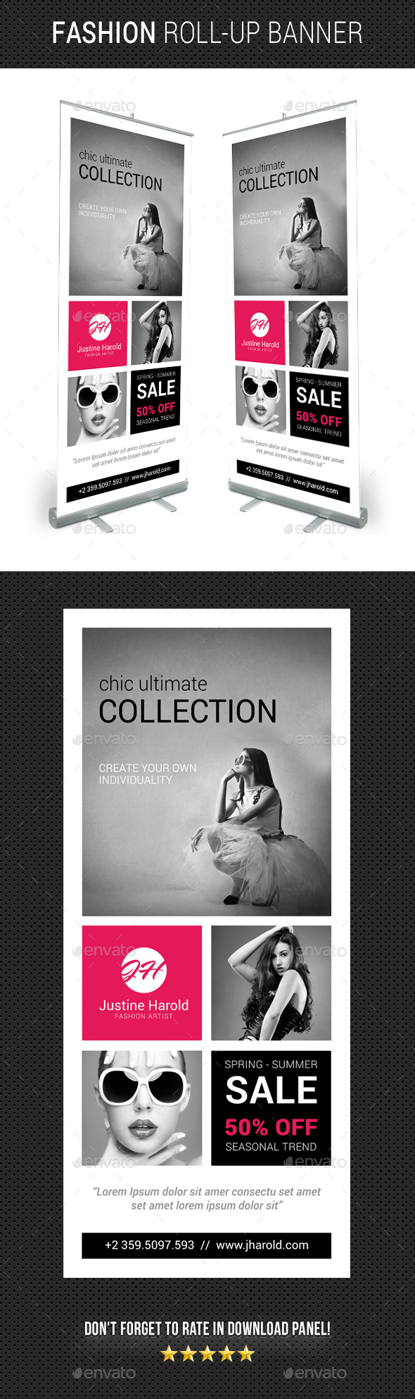 Fashion Roll-Up Banner 04 - Signage Print Templates