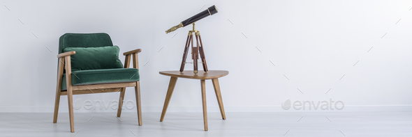 Chair and telescope - Stock Photo - Images