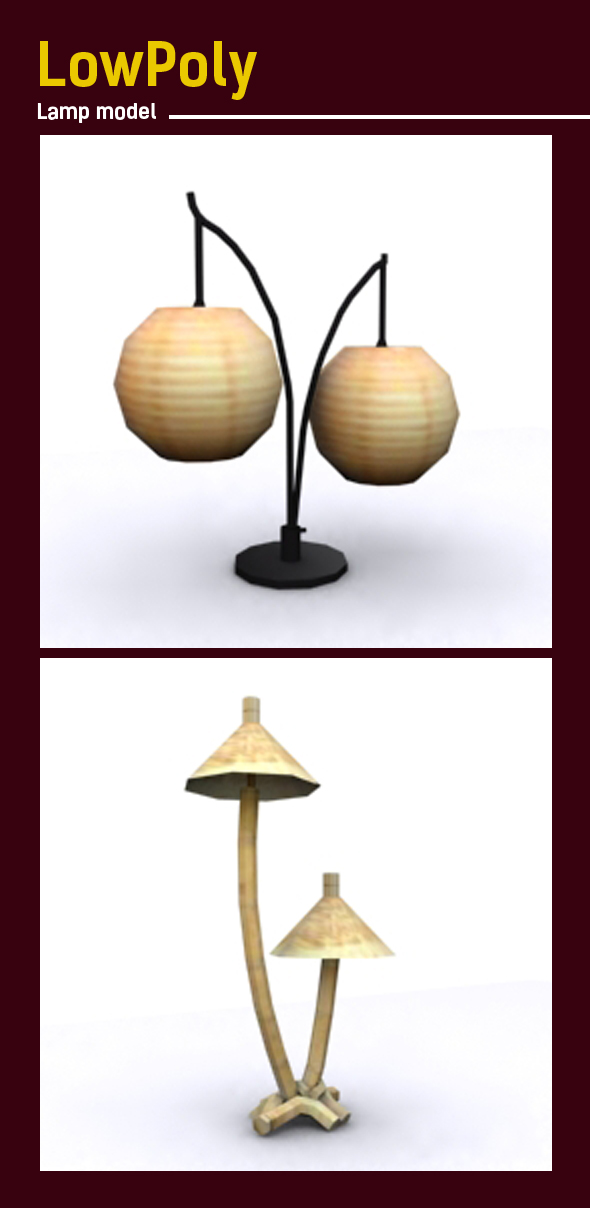 Lowpoly Lamp 3D - 3Docean 20234371