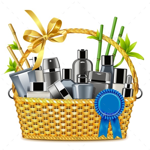 GraphicRiver Basket with Male Cosmetics 20234491 GraphicRiver Basket with Male Cosmetics 20234491