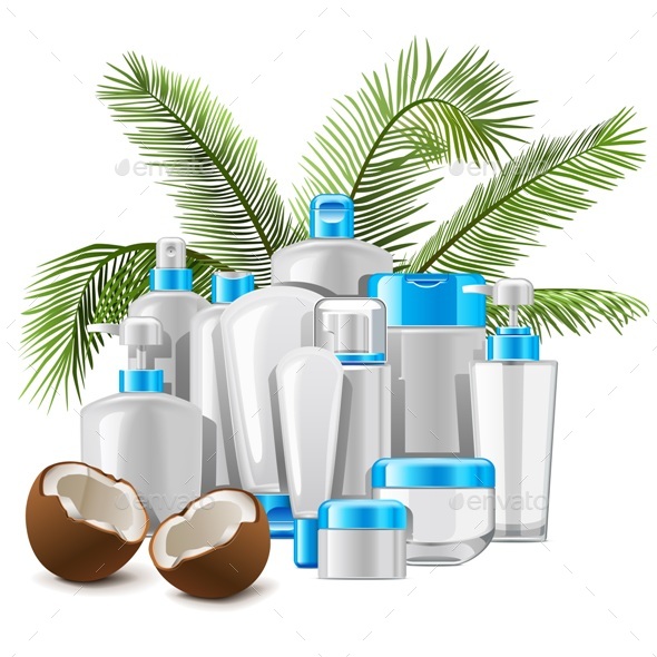 Vector Coconut Cosmetics - Health/Medicine Conceptual