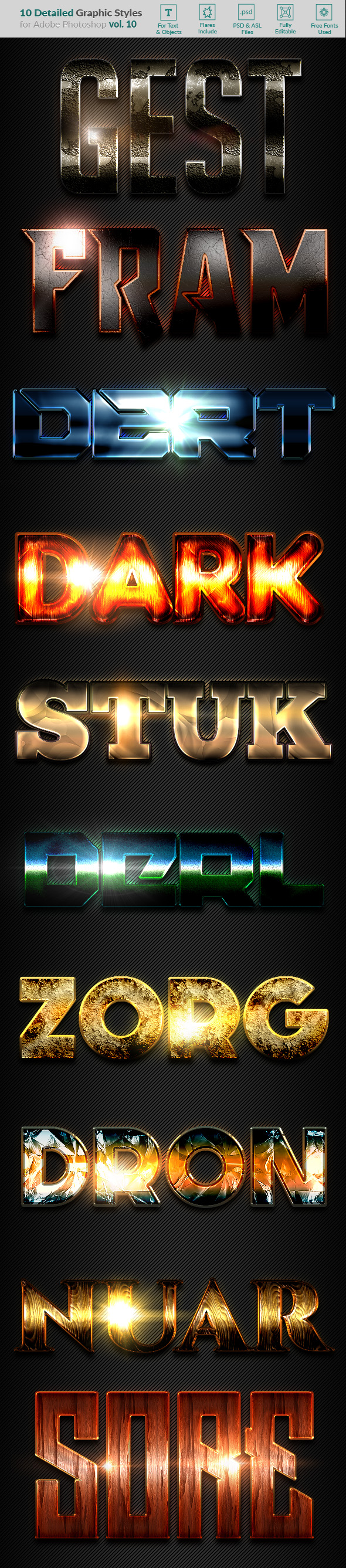 10 Text Effects Vol. 10 - Text Effects Styles