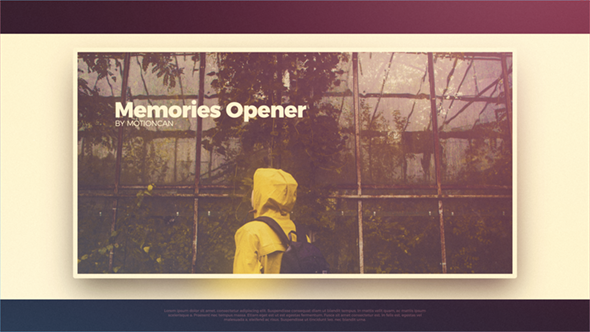 Memories Opener - VideoHive 20235989