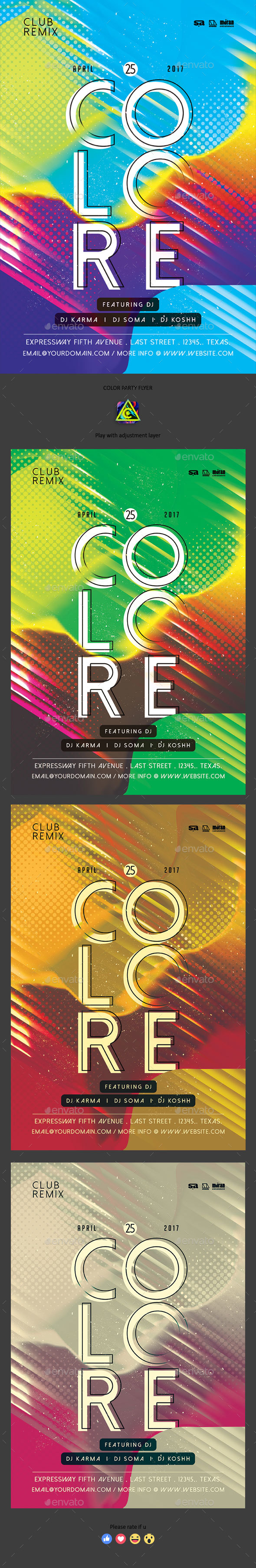 Color Party Flyer - Clubs & Parties Events