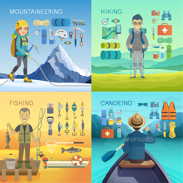 Camping Set. - Sports/Activity Conceptual