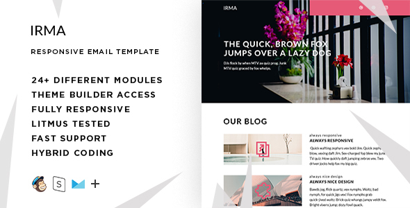 Irma – Responsive Email + StampReady Builder - Email Templates Marketing