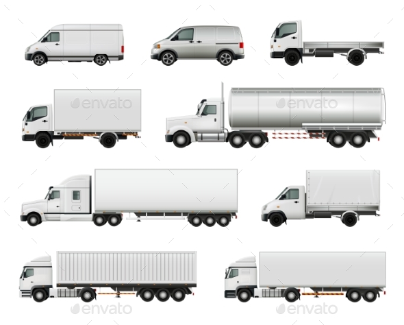 Realistic Cargo Vehicles Set