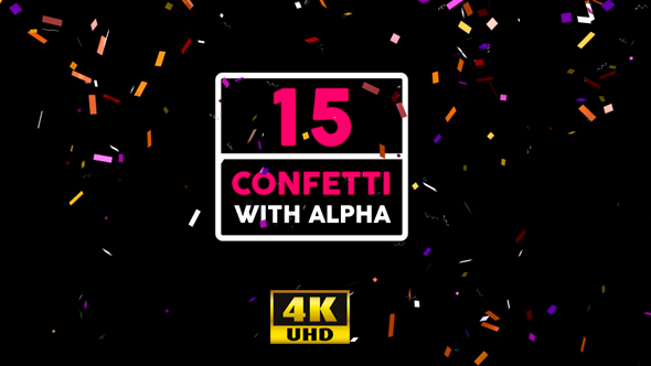 15 Confetti Pack 4K